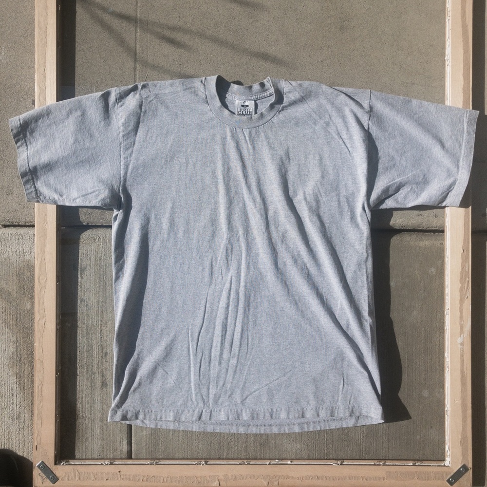 Grey Pro Club Heavyweight Crewneck T-Shirt X-Large Tall